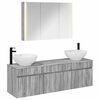 vidaXL Set ormarića za kupaonicu 4 pcs Siva Sonoma