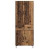 vidaXL Highboard Zidne Staro drvo 69,5 x 34 x 180 cm Konstruirano drvo