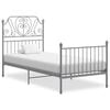 vidaXL Okvir za krevet sivi metalni 90 x 200 cm