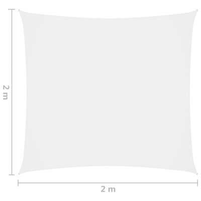 vidaXL Jedro protiv sunca od tkanine Oxford četvrtasto 2 x 2 m bijelo