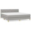 vidaXL Krevet box spring s madracem svjetlosiva 160x200 cm tkanina