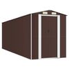 vidaXL Vrtno spremi&scaron;te tamnosmeđe 192x606x223 cm pocinčani čelik