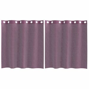 vidaXL Voile zavjese s u&scaron;icama 2 kom ljubičaste 140x140 cm