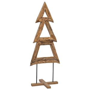 vidaXL Božićno drvce Smeđa 90 cm Čvrsto teak drvo
