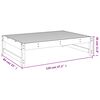 vidaXL Vrtni tabure 120 x 80 cm od impregnirane borovine