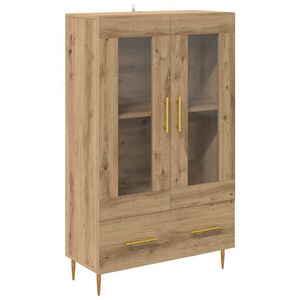 vidaXL Highboard s ladicama Umjetnički hrast 69,5 x 31 x 115 cm