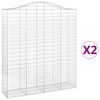 vidaXL Lučne gabionske ko&scaron;are 2 kom 200x50x220/240cm pocinčano željezo