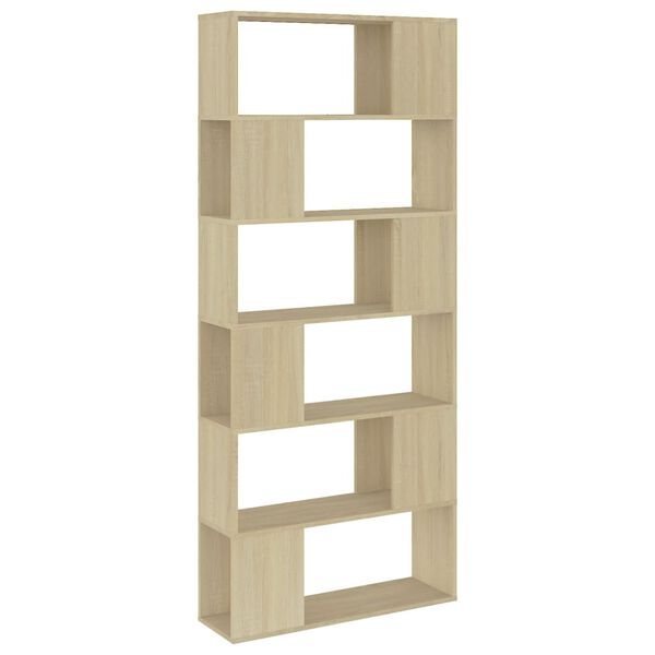 vidaXL Ormarić za knjige / pregrada boja hrasta 80x24x186 cm drveni