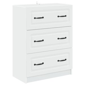 vidaXL Ormar s ladicama 66 x 34,5 x 87 cm Konstruirano drvo Bijela