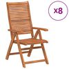 vidaXL Sklopive stolice na razvlačenje, 8 kom, 56x72x107 cm, masivno drvo akacije
