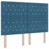 vidaXL LED Box Spring Krevet Tamno plava 140 x 200 cm Bar&scaron;un
