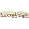 vidaXL Set vanjskih sofa 9 kom. Prirodna i krem