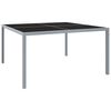 vidaXL Vrtni stol 130 x 130 x 72 cm sivi od čelika i stakla