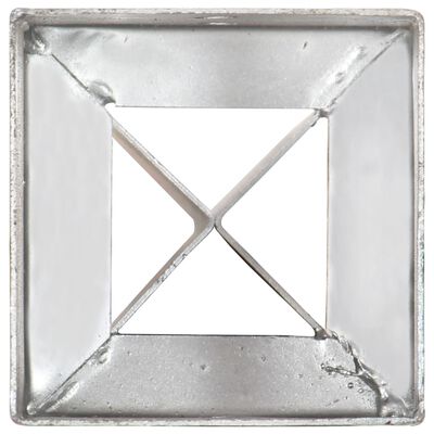 vidaXL Šiljci za tlo 2 kom srebrni 12 x 12 x 89 cm pocinčani čelik