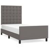 vidaXL Okvir za krevet s uzglavljem sivi 80 x 200 cm od umjetne kože