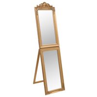 vidaXL Samostojeće ogledalo zlatno 40 x 160 cm