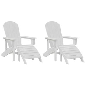 vidaXL Vrtni lounge namještaj 2 pcs Bijelo 74 x 82 x 90cm Plastika