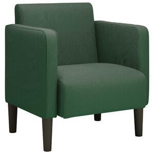 vidaXL Sofa fotelja s naslonima za ruke tamno zelena 54 cm
