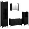 vidaXL Set ormarića za kupaonicu 4 kom. Crni hrast 40 x 36 x 181 cm