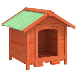 vidaXL Kućica za pse smeđa 65 x 65 x 61,5 cm od masivne borovine
