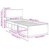 vidaXL Krevetna konstrukcija s uzglavljem Dimljeni hrast 100 x 200 cm