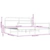 vidaXL Metalni okvir kreveta bez madraca smeđa boja hrasta 180x200 cm
