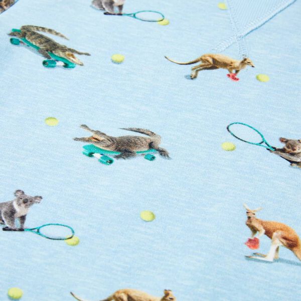 Dječja topla majica svjetloplava pro&scaron;arana 116