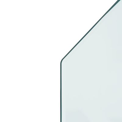 vidaXL Staklena ploča za kamin šesterokutna 120 x 50 cm