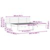 vidaXL Krevetna konstrukcija Vosak smeđa 203.5 x 205.5 x 69.5 cm