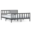 vidaXL Okvir za krevet sivi 135 x 90 cm bračni od masivnog drva