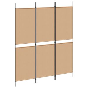 vidaXL Sobna pregrada s 3 panela crna 150 x 180 cm od tkanine