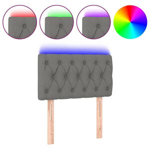vidaXL LED uzglavlje svjetlosivo 80 x 7 x 78/88 cm od tkanine