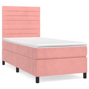 vidaXL Box spring krevet s madracem ružičasti 80 x 200 cm bar&scaron;unasti