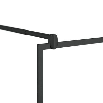 vidaXL Pregrada za tuširanje s prozirnim staklom ESG 90 x 195 cm crna