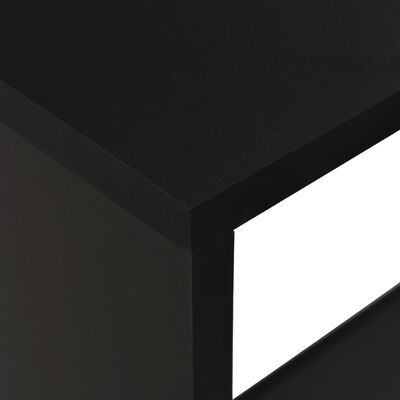 vidaXL Barski stol s 2 stolne ploče crni 130 x 40 x 120 cm