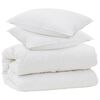 vidaXL Duvet s jastucima s jastukom 3 pcs Bijelo Mikrovlakna
