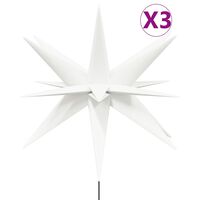 vidaXL Božićna svjetla sa šiljcima 3 kom LED sklopiva bijele 35 cm