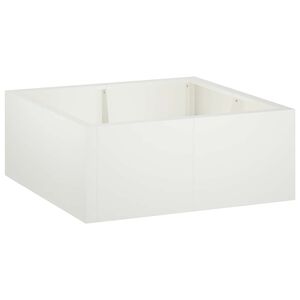 vidaXL Zid za zadržavanje 4 kom. 100 x 100 x 30 cm Čelik Bijela