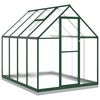 vidaXL Staklenik s okvirom zeleni 224 x 169 x 202 cm aluminijski