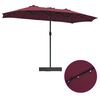 vidaXL Vrtni suncobran Bordeaux Crvena 385 x 209 x 244 cm Poliester