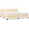 vidaXL Krevet s oprugama i madracem krem 200 x 200 cm od tkanine