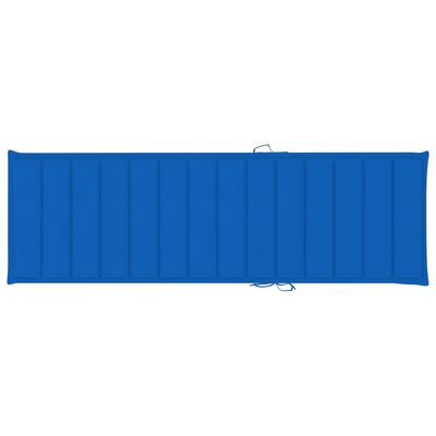 vidaXL Dvostruka ležaljka s kraljevsko plavim jastucima od borovine