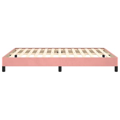 vidaXL Okvir za krevet ružičasti 140 x 190 cm baršunasti