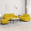 vidaXL 3-dijelni set sofa s jastucima žuti bar&scaron;unasti