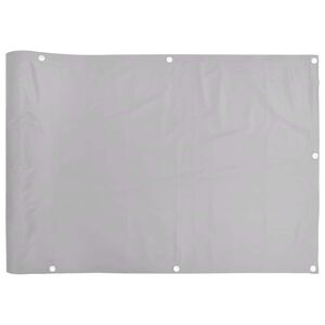 vidaXL Balkonski zaslon za privatnost sivi 400 x 120 cm PVC