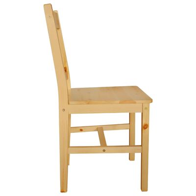 vidaXL Blagovaonske stolice od borovine 4 kom smeđe