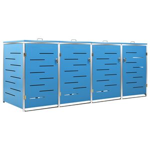 vidaXL Spremi&scaron;te za četiri kante za smeće 276,5x77,5x115 cm čelično