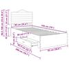 vidaXL Krevetna konstrukcija Bijelo 90 x 190 cm Konstruirano drvo