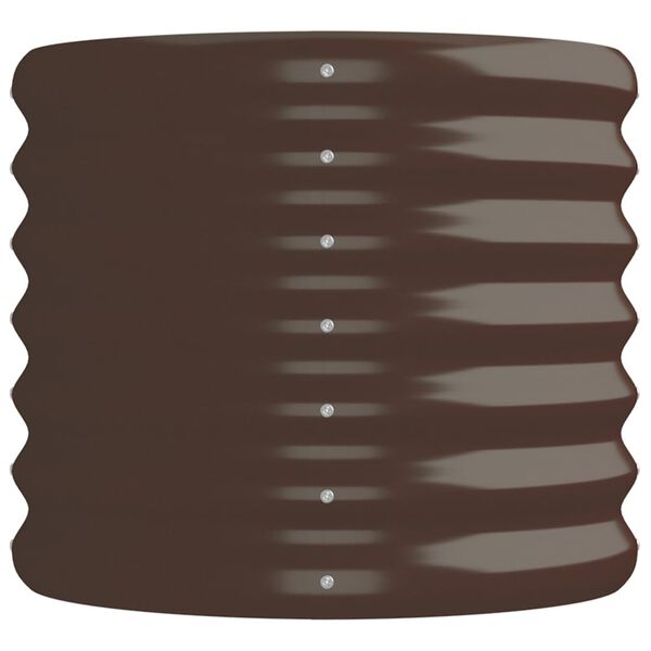 vidaXL Povišena vrtna gredica od pocinčanog čelika 152 x 40 x 36 cm smeđi