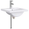 vidaXL Umivaonik s slavinom i odvodom Krom 42 x 40 x 16,5 cm Keramika